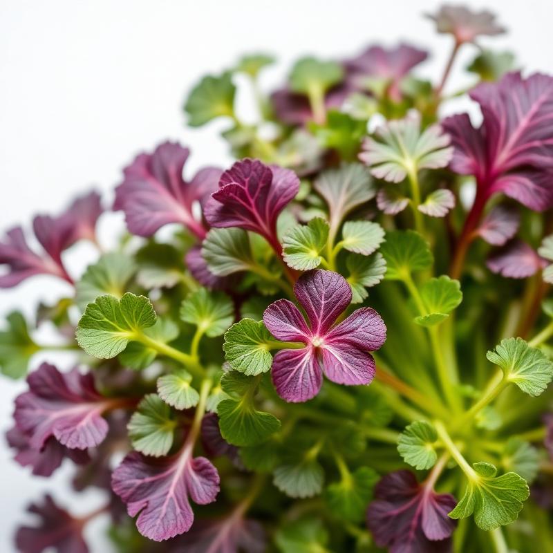 Red Russian Kale microgreens grown in St. Augustine